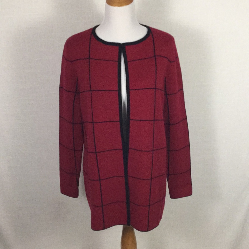 NWOT Talbots windowpane cardigan - so cute!
